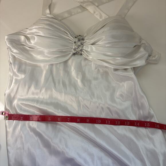 Bride Event Special Occasion May Queen Pearl White couture Dress Sz M Classy Y2K - Picture 14 of 14